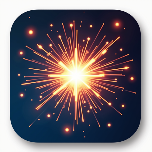 flux-An icon for a creative AI app with An abstract light burst with dynamic flowing lines radiating from a central point symbolizing innovation and energy-3
