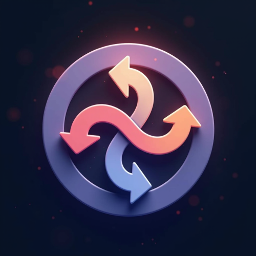 flux-An icon for a creative AI app with Fusion of Elements with Minimalist icons for camera music note and film strip intertwined in a clean circular pattern with a subtle glow-4