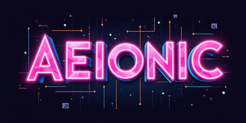 flux-Vaporwave style Text logo saying AEIONic for an AI creativity app. Retro aesthetic cyberpunk vibrant neon colors vintage 80s and 90s style highly detailed-0 (1)