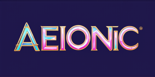 sd3-Art Deco style Text logo saying AEIONic for an AI creativity app. Geometric shapes bold colors luxurious elegant decorative symmetrical ornate detailed-0