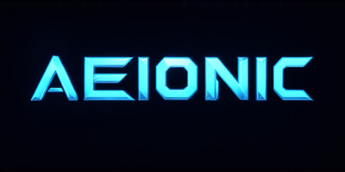 sd3-Biomechanical cyberpunk Text logo saying AEIONic for an AI creativity app. Cybernetics human-machine fusion dystopian organic meets artificial dark intricate highly detailed-0