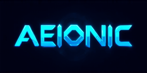 sd3-Biomechanical style Text logo saying AEIONic for an AI creativity app. Blend of organic and mechanical elements futuristic cybernetic detailed intricate-0