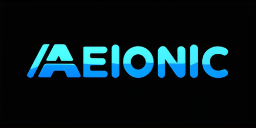 sd3-Breathtaking Text logo saying AEIONic for an AI creativity app. Award-winning professional highly detailed-0