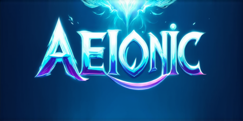sd3-Dreamscape Text logo saying AEIONic for an AI creativity app. Surreal ethereal dreamy mysterious fantasy highly detailed-0