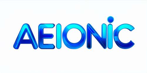 sd3-Futuristic style Text logo saying AEIONic for an AI creativity app. Sleek modern ultramodern high tech detailed-0