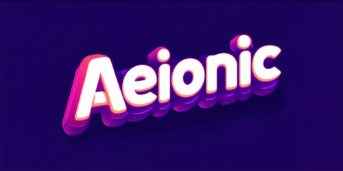 sd3-Isometric style Text logo saying AEIONic for an AI creativity app. Vibrant beautiful crisp detailed ultra detailed intricate-0