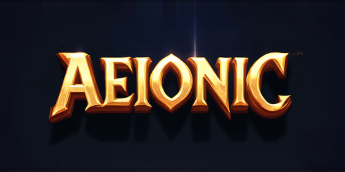 sd3-Renaissance style Text logo saying AEIONic for an AI creativity app. Realistic perspective light and shadow religious or mythological themes highly detailed-0