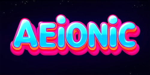 sd3-Vibrant colorful ink sketchvector2d colors at nightfall sharp focus Text logo saying AEIONic for an AI creativity app highly detailed crisp refreshing colorful ultra sharpness-0